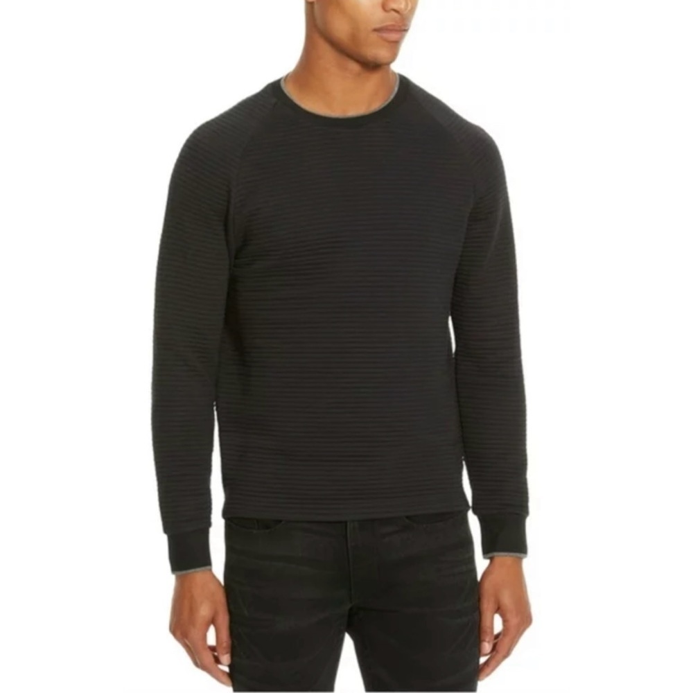 NWT! Reaction Kenneth Cole Crew Neck Quilted Pull Over Sweater Medium NWT
